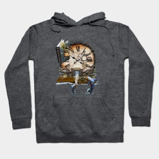 Steam-punk ocean library Hoodie